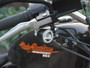 Black with polished Bezel CNC Billet Ally Integrated LED Motorbike Driving Lights DRL and Indicators