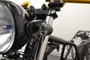 Black with polished Bezel CNC Billet Ally Integrated LED Motorbike Driving Lights DRL and Indicators