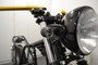 Black with polished Bezel CNC Billet Ally Integrated LED Motorbike Driving Lights DRL and Indicators