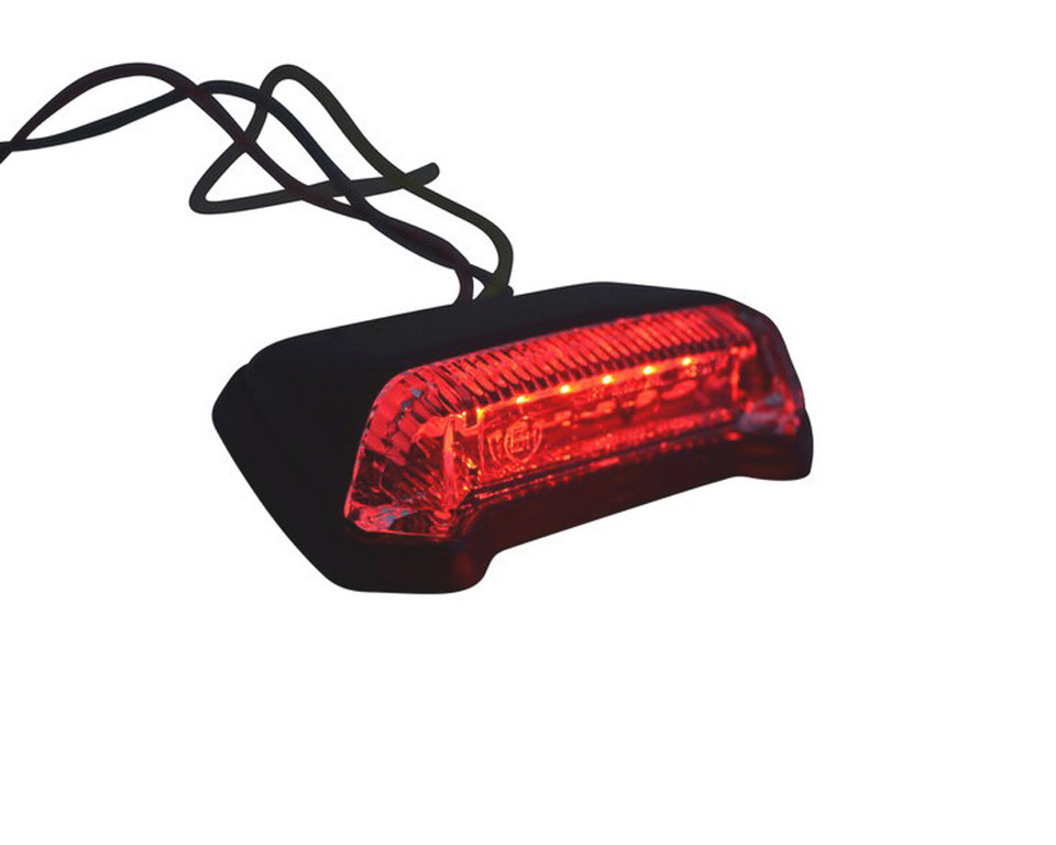 Fanale Posteriore LED Per Moto - Universale 91 Mm, Omologato E, Stop E Posizione