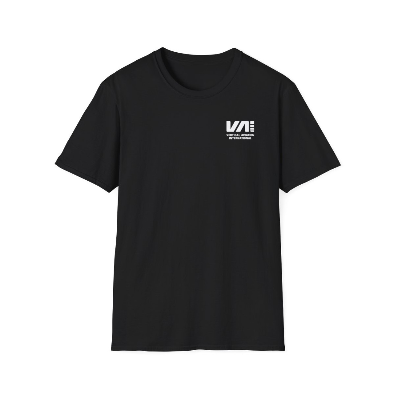 Unisex Black Cotton "Approach From Front" T-Shirt