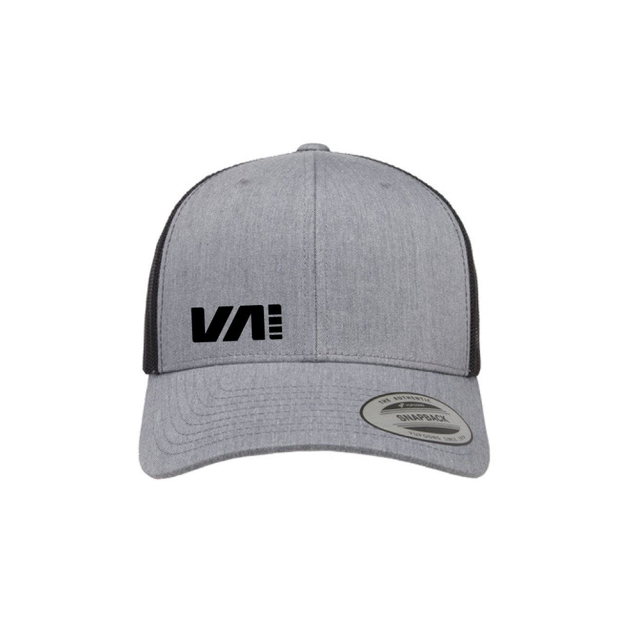 "VAI" Heather/Black Retro Snapback Trucker Hat