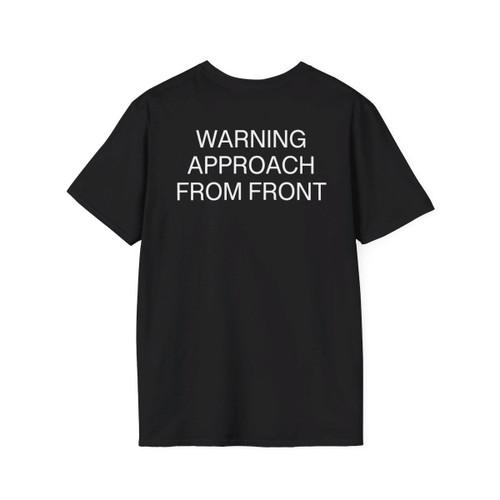 Unisex Black Cotton "Approach From Front" T-Shirt Unisex Black Cotton "Approach From Front" T-Shirt