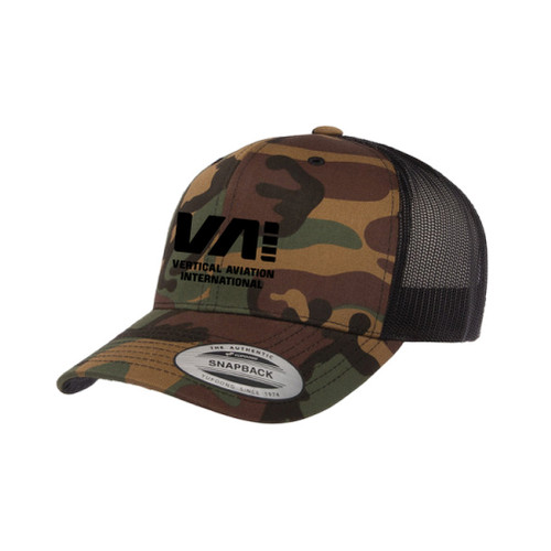 "VAI" Green Camo Retro Snapback Trucker Hat "VAI" Green Camo Retro Snapback Trucker Hat