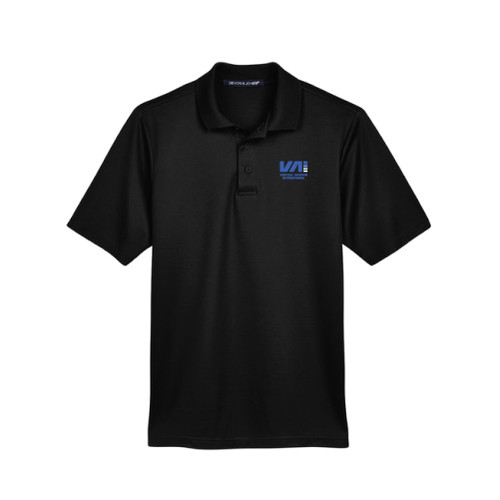 Unisex Black CrownLux Performance Plaited Polo Unisex Black CrownLux Performance Plaited Polo
