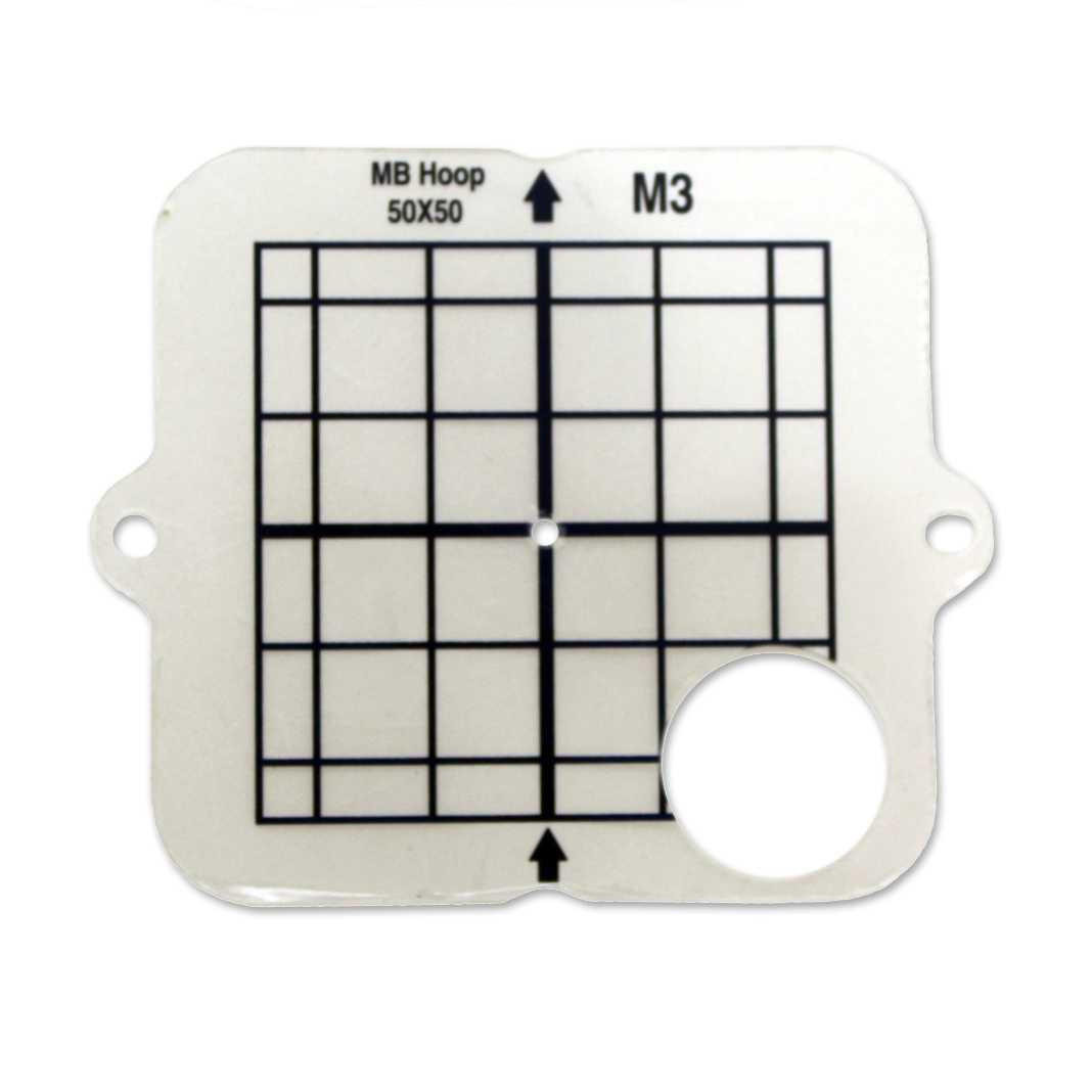 Janome Hoop Template only 50mm x 50mm (1.91" x 1.97") for the MB4/MB7