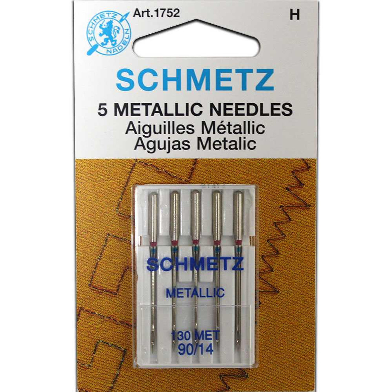 Schmetz Metallic Needle - Size 90/14 - 1 Package of 5 Needles