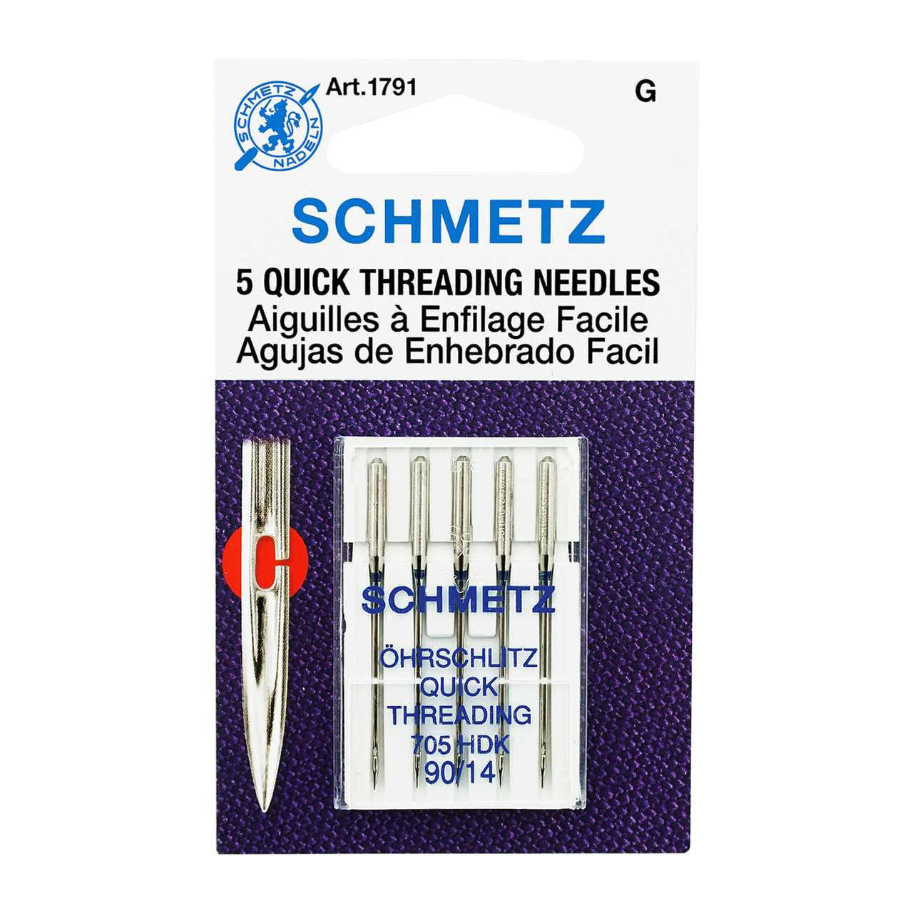 Schmetz Quick Threading Needles, 90/14, 1791
