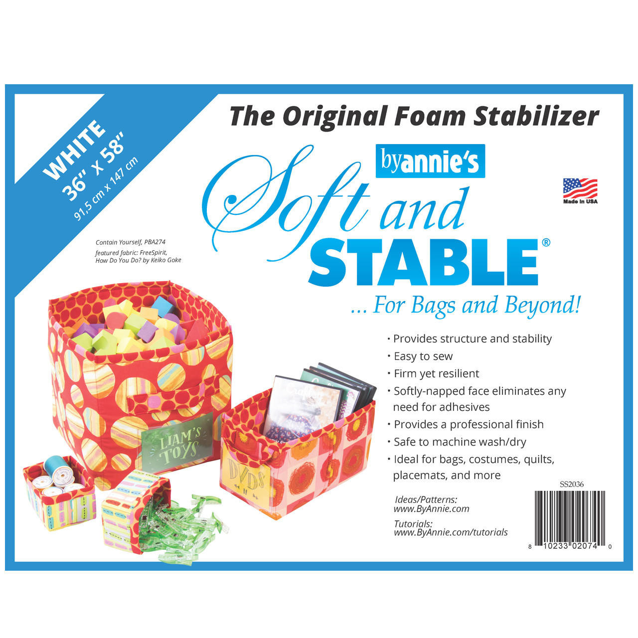ByAnnie's Soft and Stable 36 x 58” White Foam Stabilizer