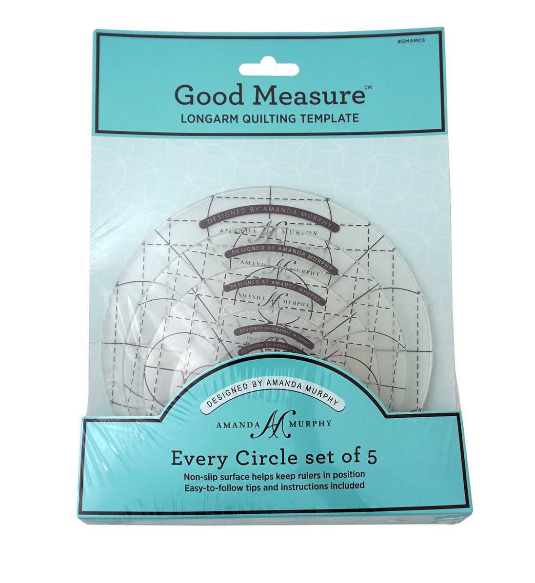 Good Measure A. Murphy 5pc Circle Set for Longarm Machines