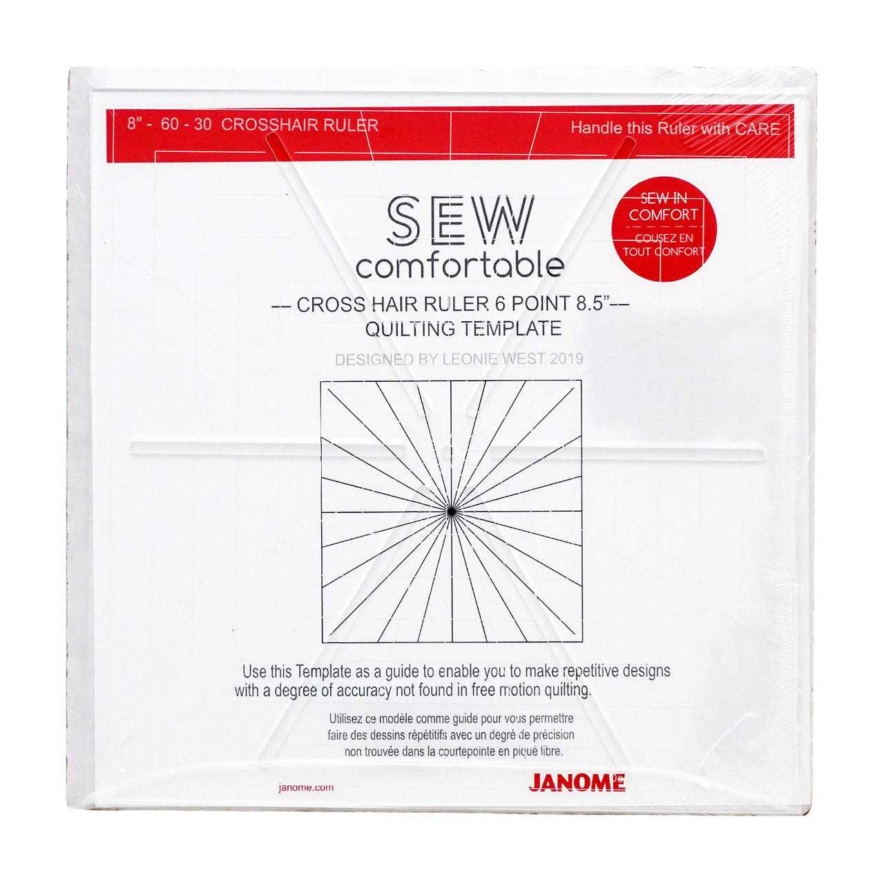 Janome 6 Point Crosshair Quilt Ruler | Premier Stitching
