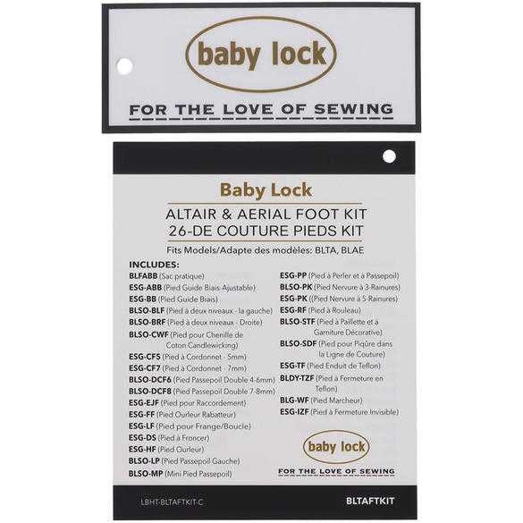 Baby Lock Altair & Aerial 26 Piece Foot and Accessory Kit
