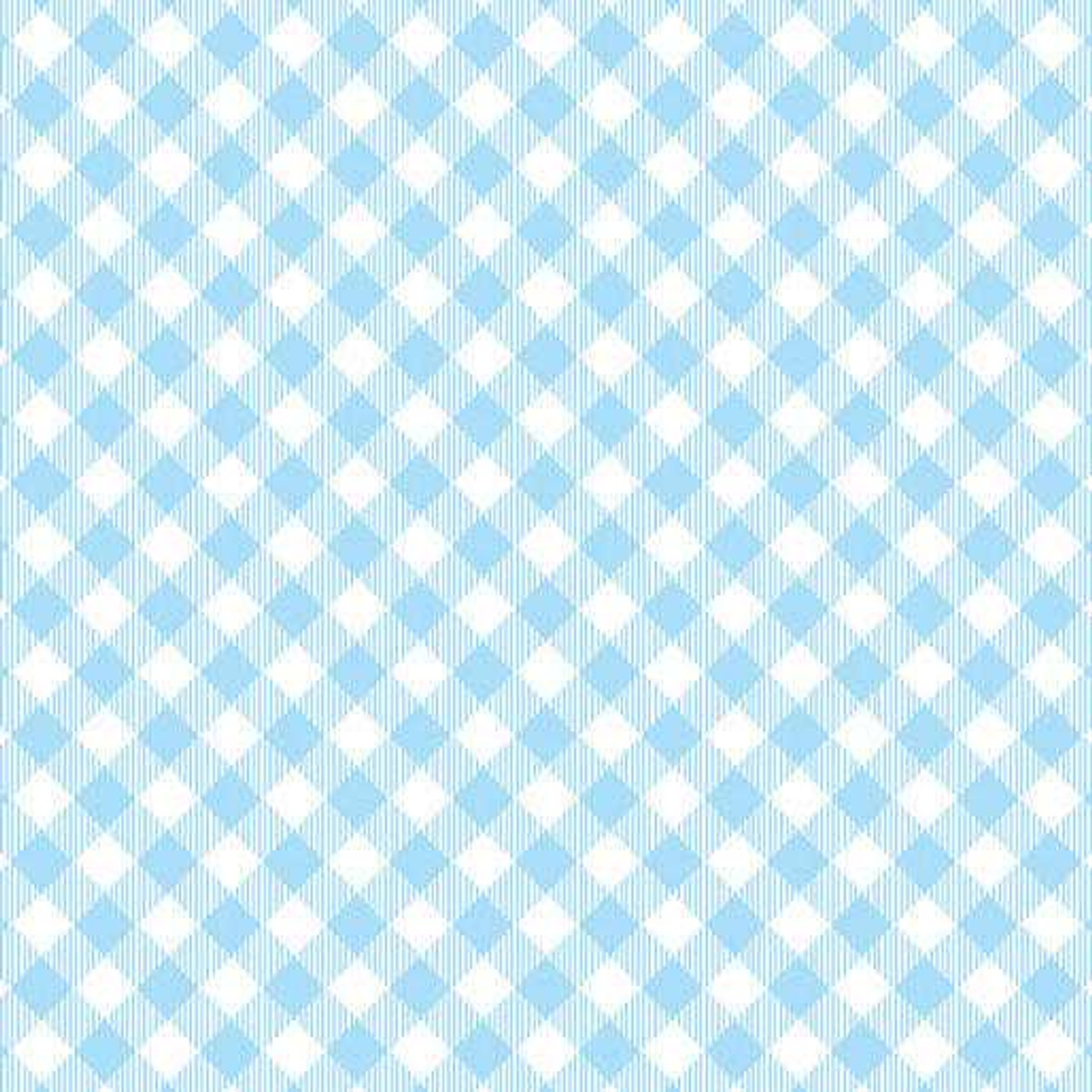 Benartex Fabric - Enjoy The Ride - Gingham Plaid - Blue DO