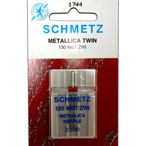 Schmetz Metallic Twin Needle - Size 2.5/80