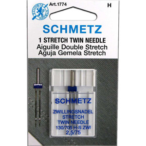 Schmetz Stretch Twin Needle - Size 2.5/75