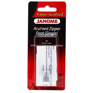 Janome AcuFeed Flex Zipper Foot ED (single) for 9mm Machines