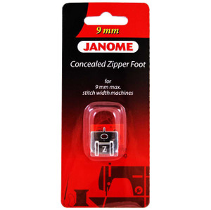 Janome Concealed Zipper Foot For 9mm Machines