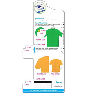 Embroiderer's BIG Helper - Shirt Placement Tool
