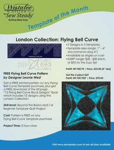 Sew Steady Flying Bell Curve Template Set of 5 (1”–6”)