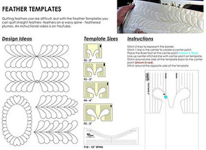 Sew Steady Feather Template Set of 4 (2”–5”)