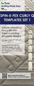 Sew Steady Westalee Spin-E-Fex Curley Q Template 6pc Set 1