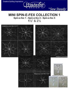 Sew Steady Westalee Mini Spin-e-fex Templates Set 1 - 3 pc set for High Shank Models