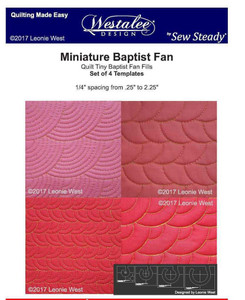 Sew Steady-Westalee Mini Baptist Fan 4pc Template Set