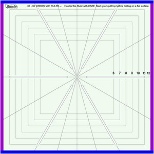 Sew Steady Westalee Design 12.5 Crosshair square 6-point Ruler