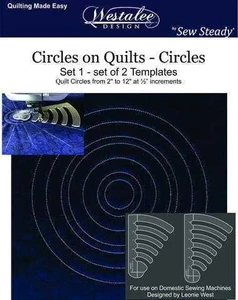 Sew Steady Circles on Quilts 2pc Template Set 1 - 2" - 12"