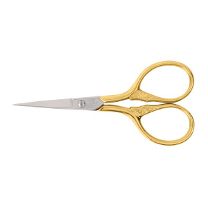 Gingher 3 1/2in Goldhandle Lions Tail Embroidery Scissors