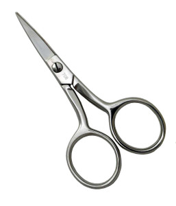Famore 4in Large Ring Fine Point Straight Embroidery Scissor