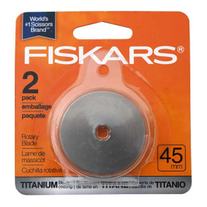 Fiskars 45mm Titanium Coated Replacement Rotary Blade 2ct