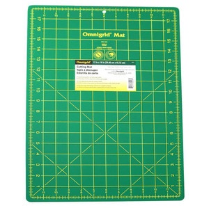 Omnigrid Cutting Mat - Green with Yellow Grid 12in x 18in