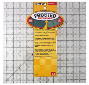 Olfa Frosted Acrylic Olfa Ruler 12 1/2 x 12 1/2 - The Standard