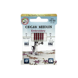 Organ ECO Needles Embroidery Assortment - 5 Needles Per Pack