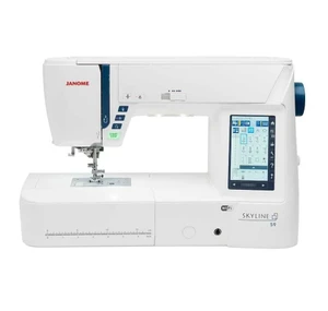 Janome Skyline S9 Indigo Sewing and Embroidery Machine front view