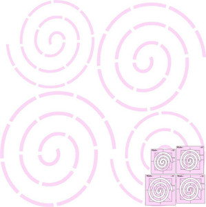 Sew Steady DM Quilting Coil Templates - 4-Piece Set