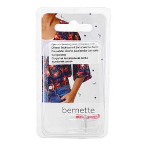 Open Embroidery Foot with Clear Sole Fits Bernette B05 Academy, Sew&Go 1