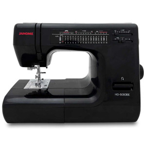 Janome HD5000 Black Edition Heavy Duty Sewing Machine with Bonus Quilt Kit front view
