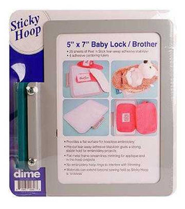 Dime Sticky Hoop Brother/Babylock 5" X 7" with Sticky Stabilizer