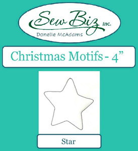 Sew Biz Christmas Motif Template - Star