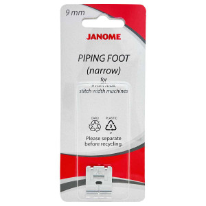 Janome Narrow Piping Foot for 9mm Machines