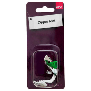 Elna 7mm High Shank Adjustable Narrow Zipper Foot