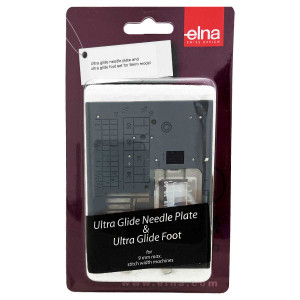 Elna 9mm Ultra Glide Foot and Ultra Glide Needle Plate