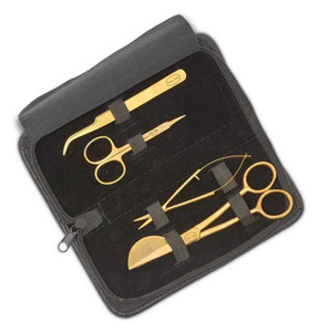 Baby Lock Gold Scissor Set with Embossed Black Pouch