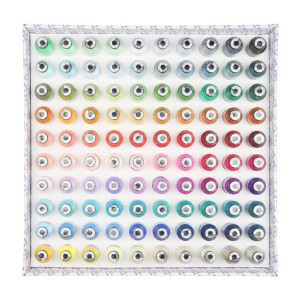 Floriani 100 Spools 40wt Polyester 1000M Cones Thread Set (Set 2)