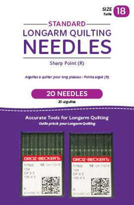 Handi Quilter Standard Longarm Needles 18/110-R Sharp Pkg of 20