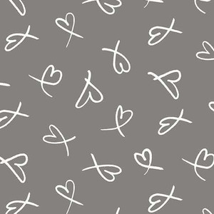 Andover Fabric - Dear Diary Love by Libs Elliott - Truffle