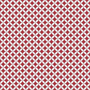Benartex Fabric - Circle Crescents Red