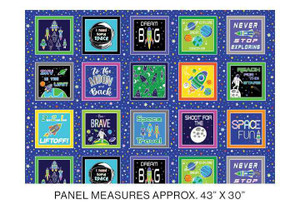 Benartex Fabric - Galaxy Boxes Blue